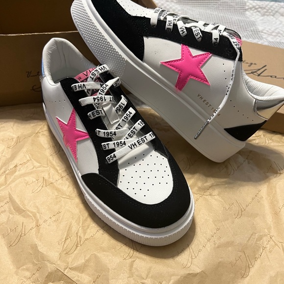 Vintage Havana Black and Pink Sneakers for Casual Style - Picture 2 of 10